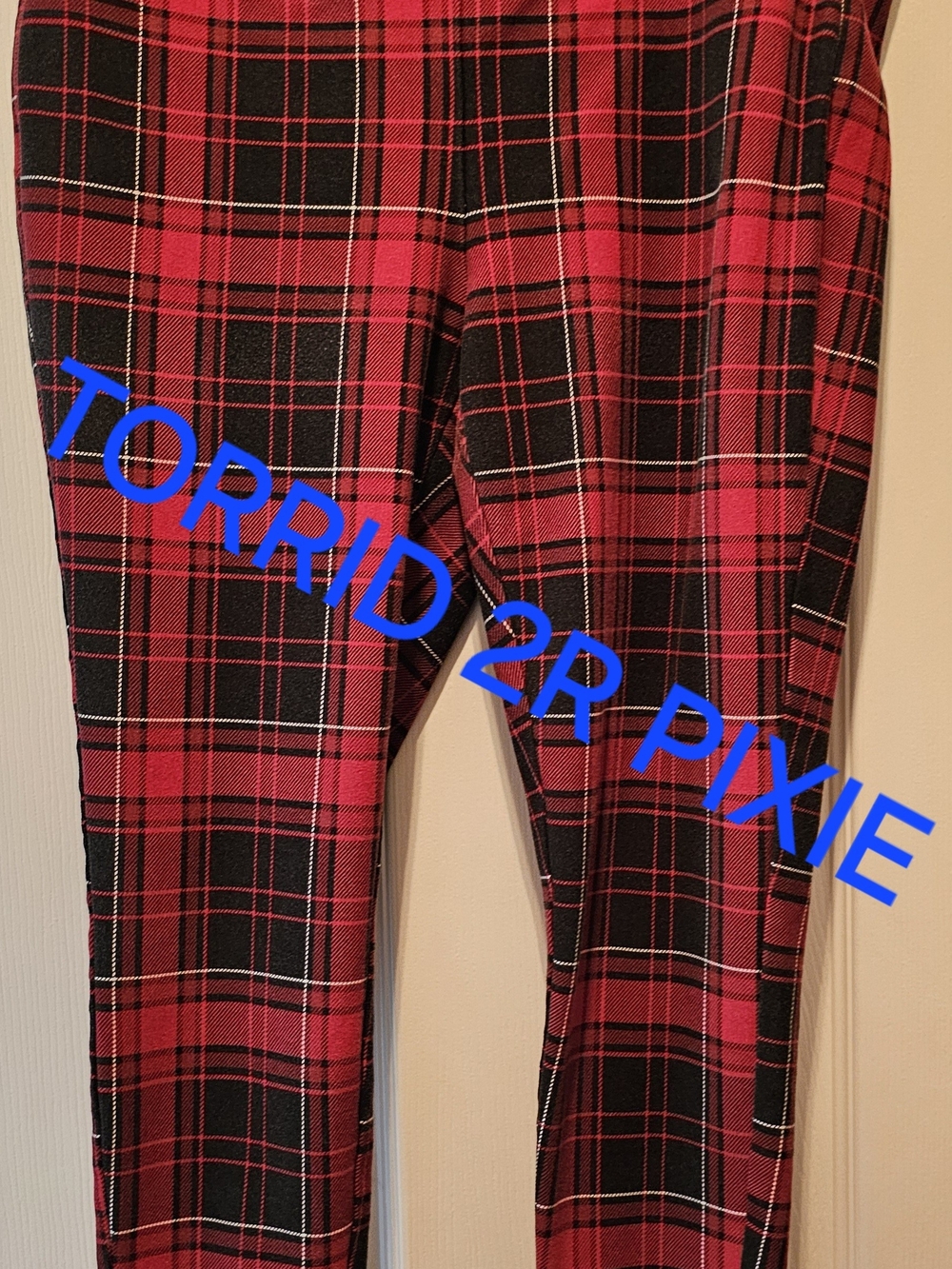 torrid Red and Black Plaid Leggings